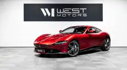 Ferrari Roma V8 3.9 620 – Française Rosso Fiorano Volant carbone LED Audio JBL Display passager Apple CarPlay Cam. 360° 1478EMOIS